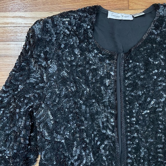 Vintage Black Sequin Jacket - Picture 7 of 11